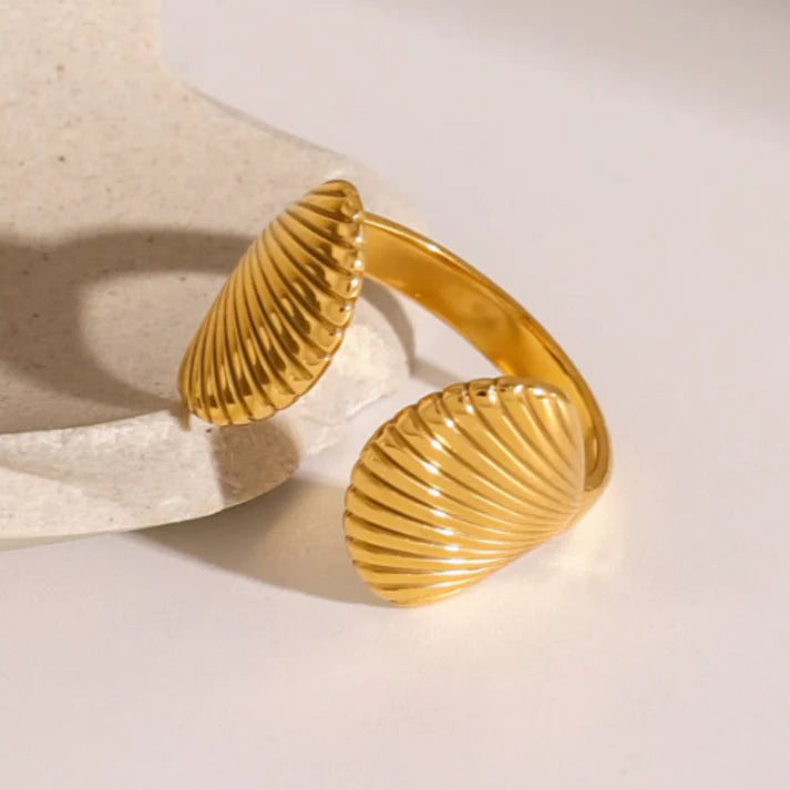 Ocean Whisper Adjustable Shell Ring