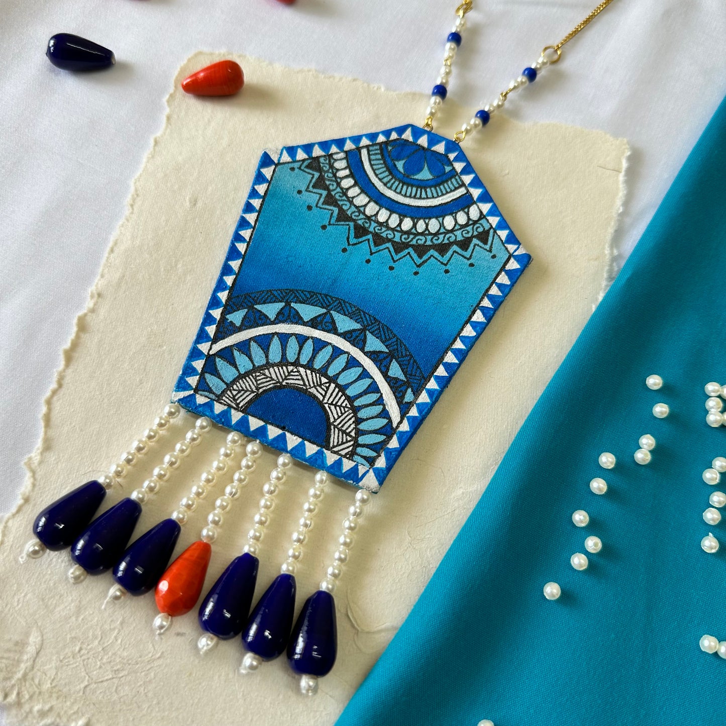 Gradient Blue Mandala Charm – A Statement of Art & Elegance