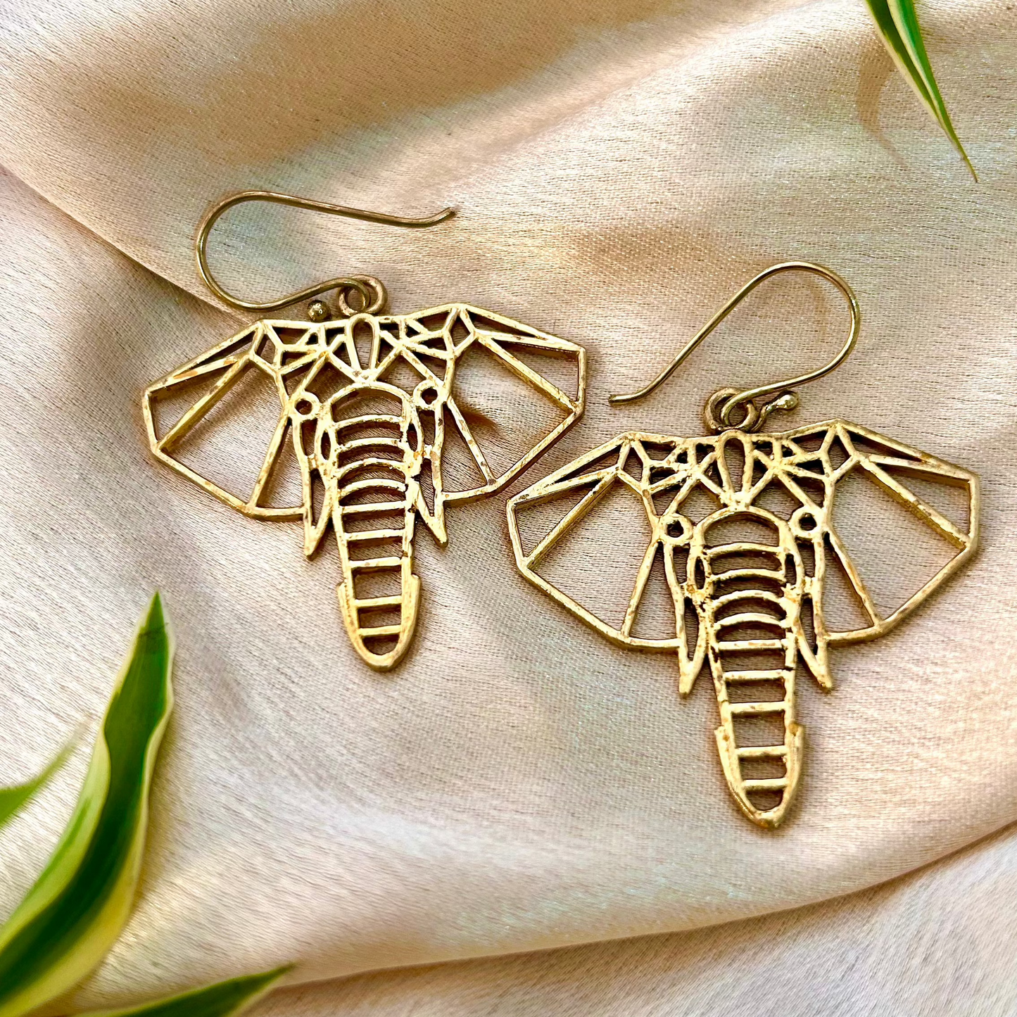 Majestic Elephant Geometric Earrings
