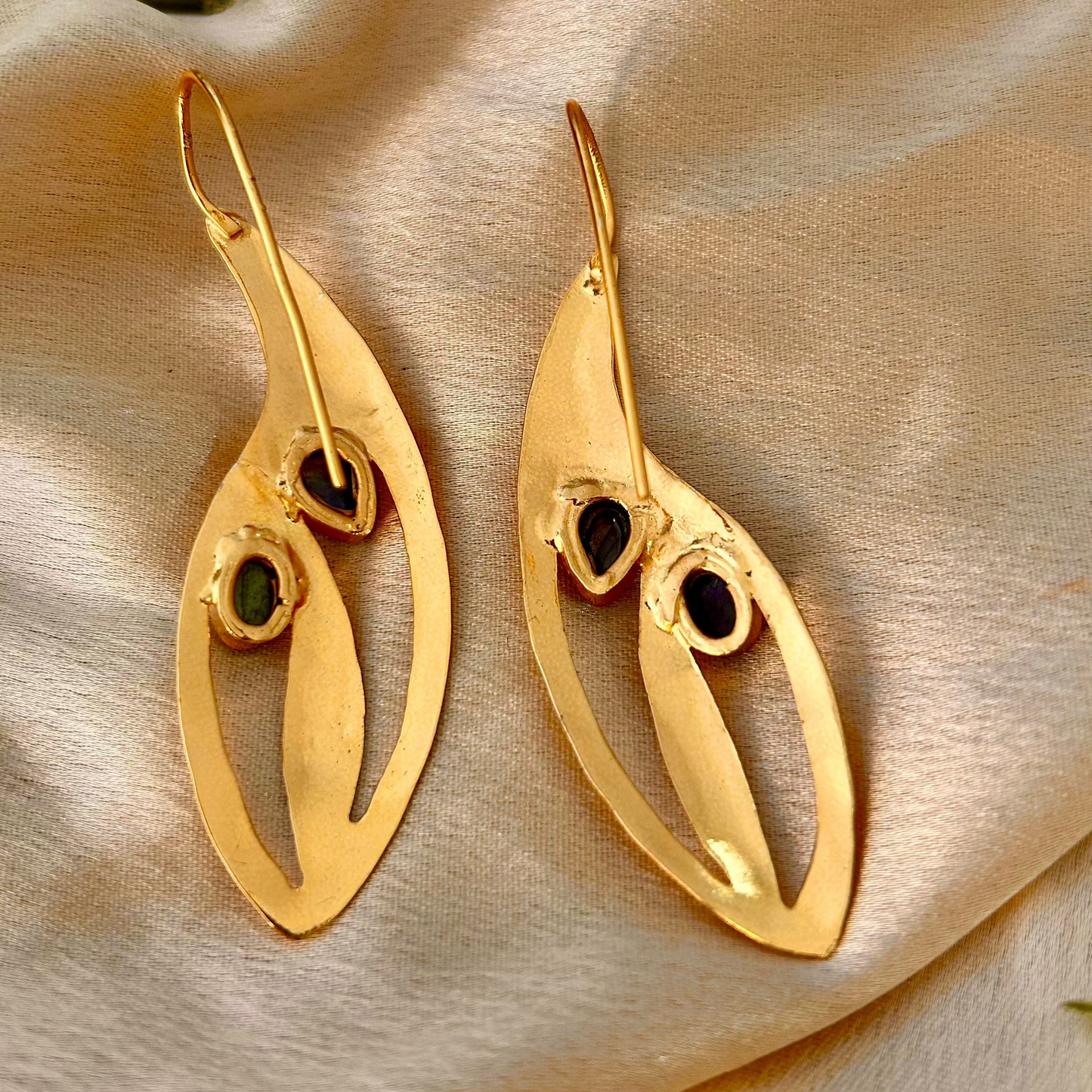 Sculpted Gold Drop Earrings