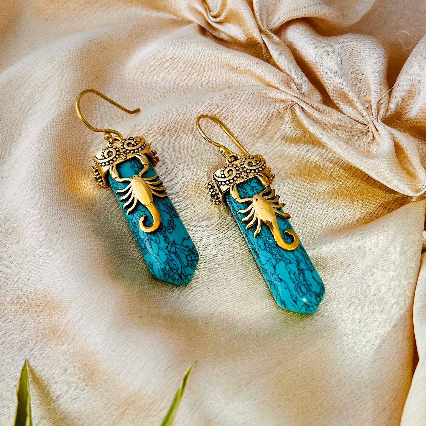 Ocean Majesty Earrings – Blue Crystal Dangle Earrings with Lobster Motif