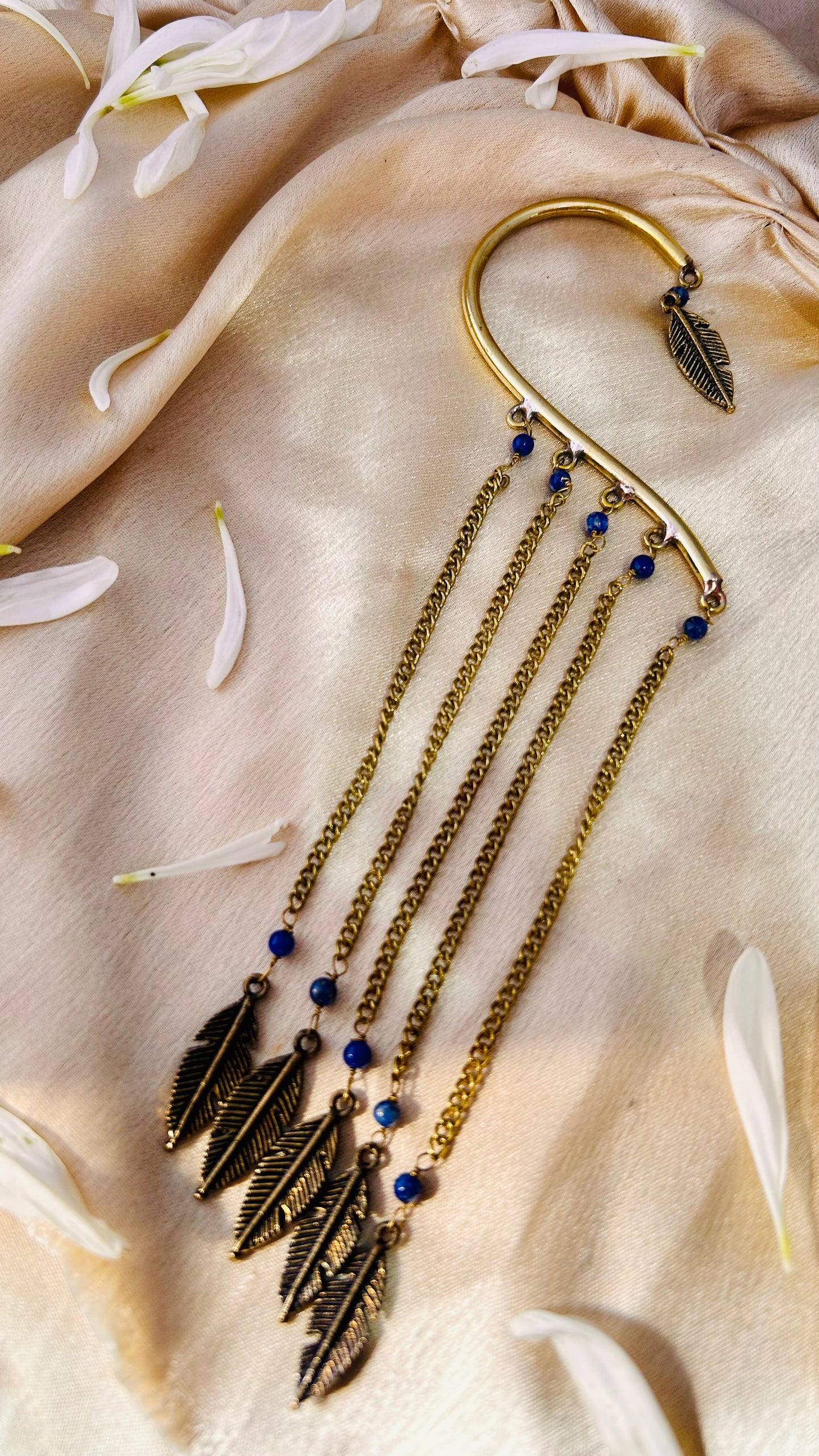 Sunset Drift Feather Ear Cuff