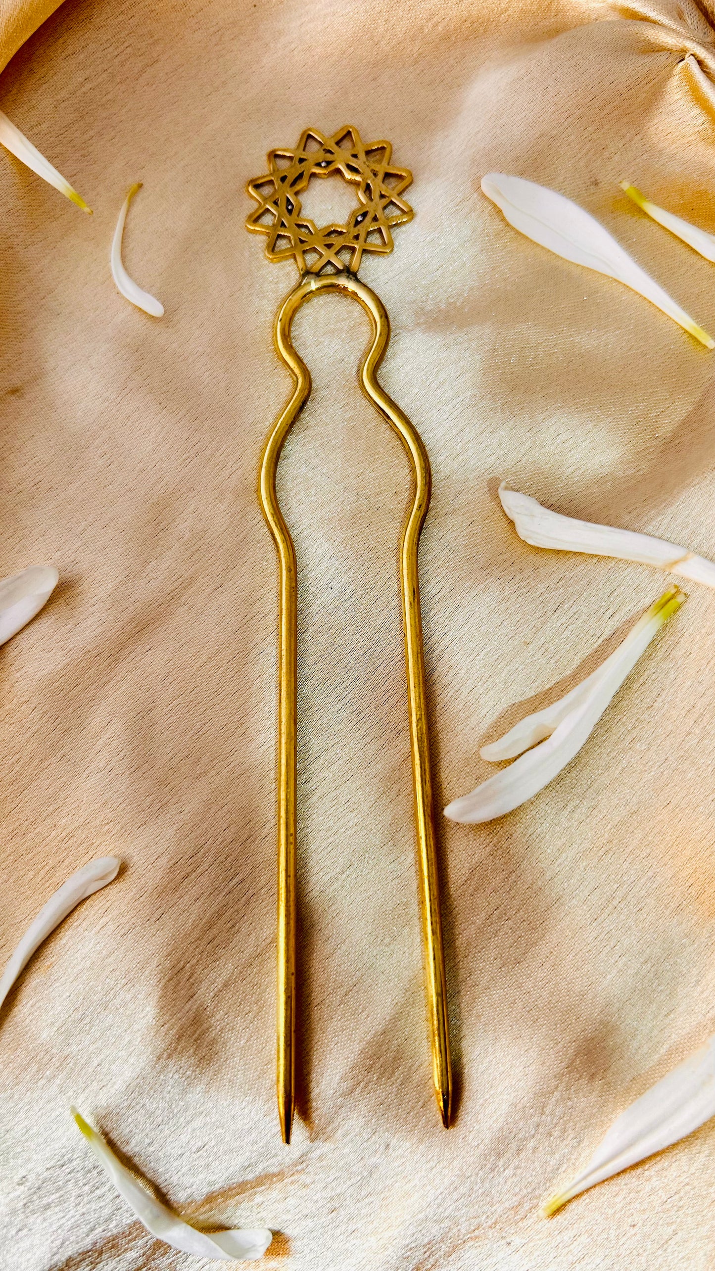 Celestial Gold Mandala hair fork