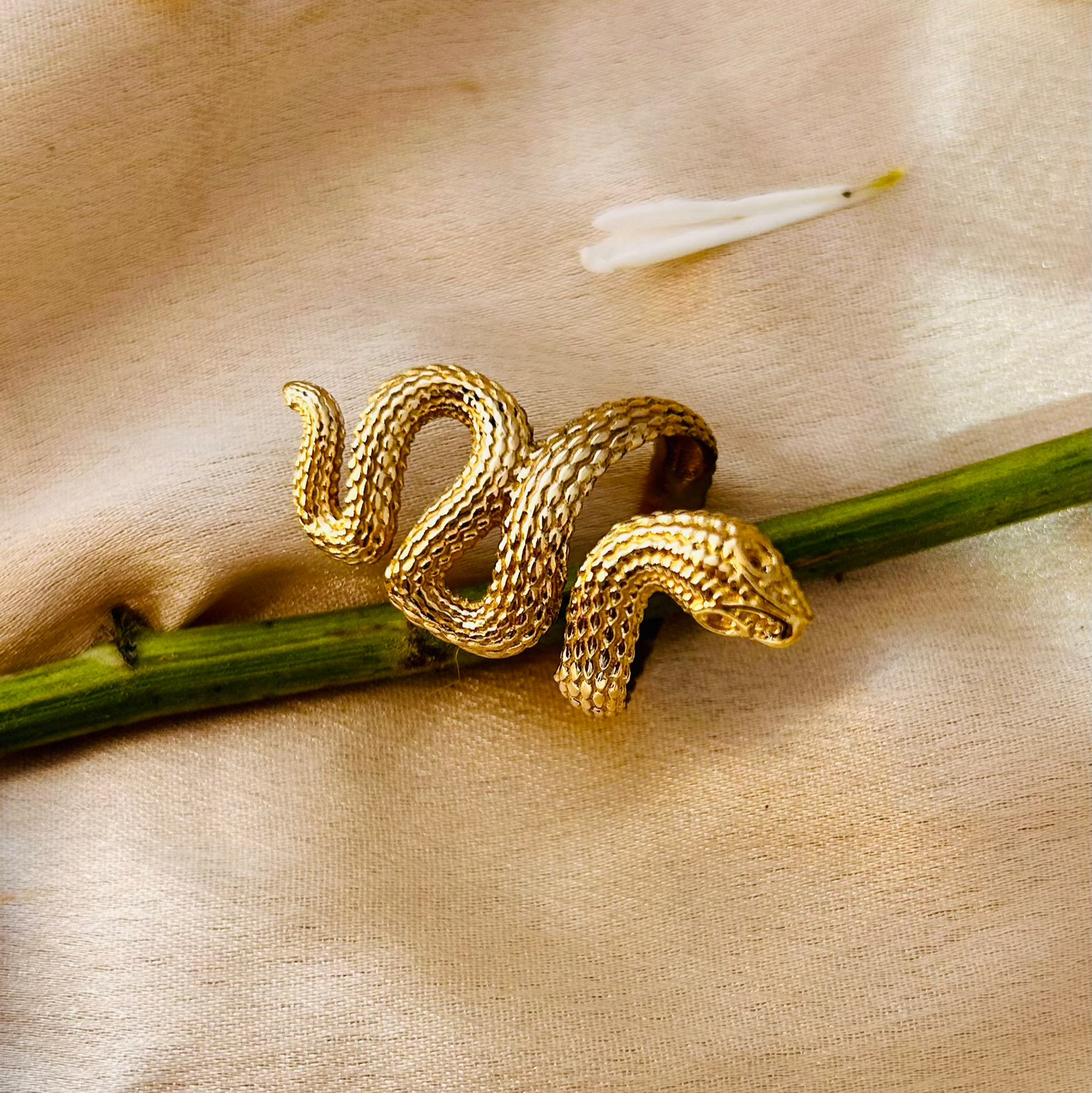 Serpent Embrace Ring – Gold Snake Ring