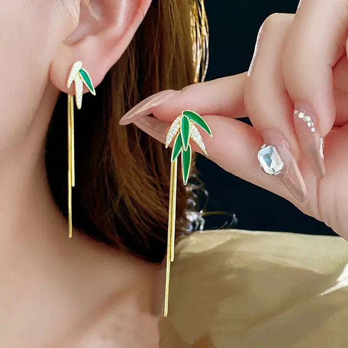 Modern Bamboo leaf Danglers