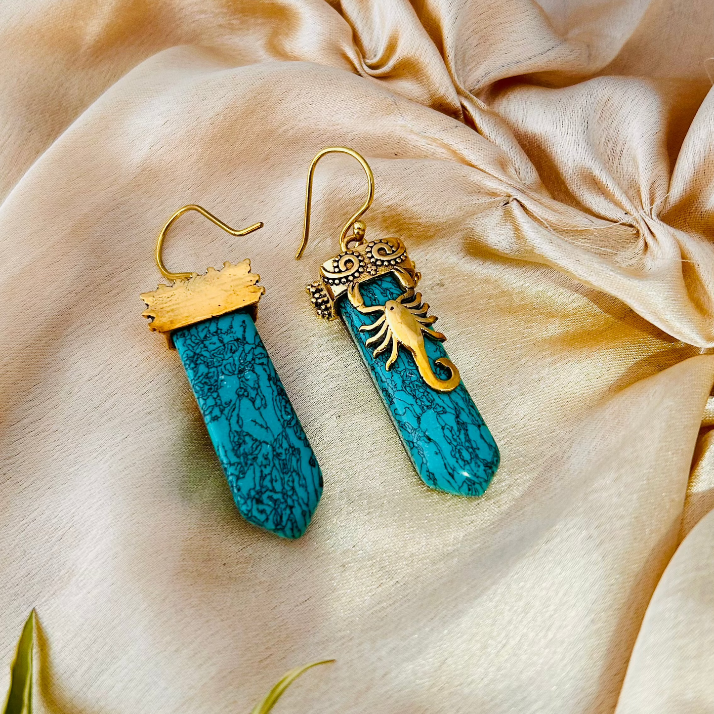 Ocean Majesty Earrings – Blue Crystal Dangle Earrings with Lobster Motif