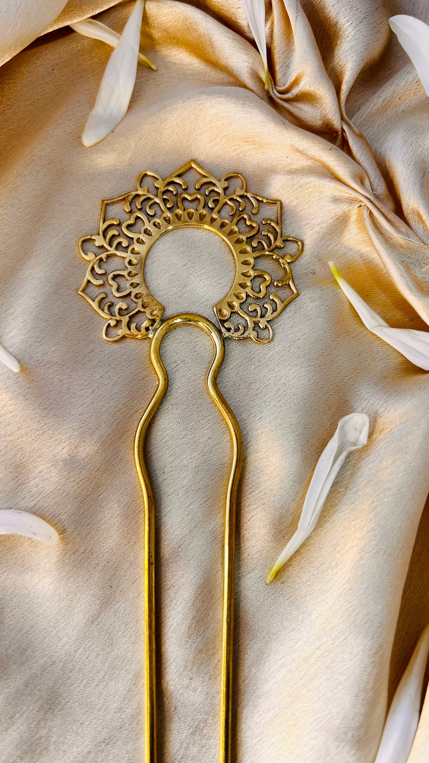 “Royal Gold Filigree Hair Fork”